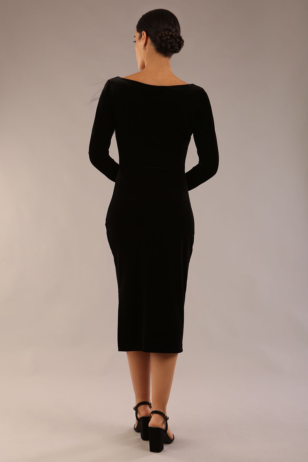 Renoir Long Sleeve Velvet Dress 