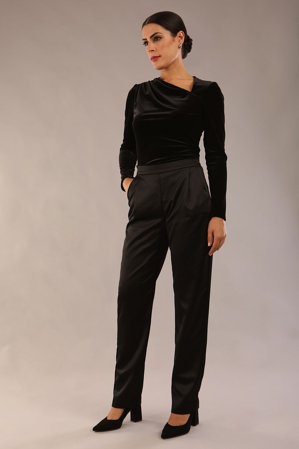 Rhea Satin Stretch Trousers 
