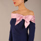 Rosalind Off Shoulder Bow Detail Pencil Dress 