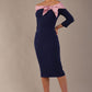 Rosalind Off Shoulder Bow Detail Pencil Dress 