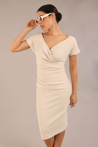 Seed Brooke Cap Sleeve Pencil Dress 