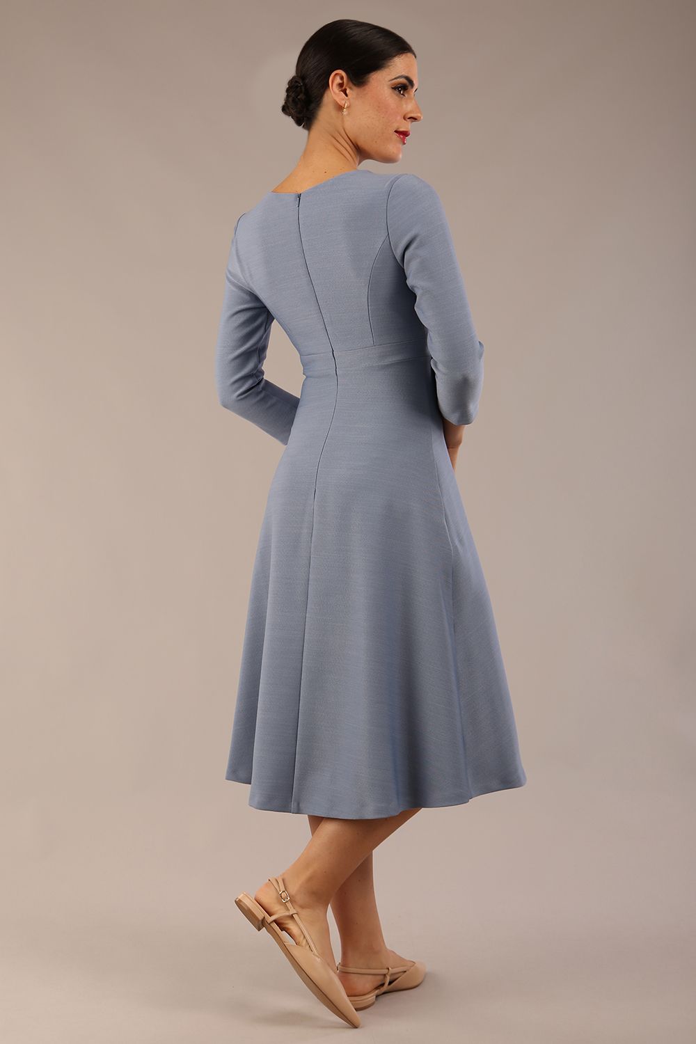 Seed Gresham 3/4 Sleeve Knee Length A-Line Dress 