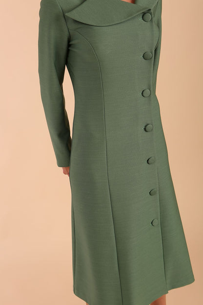Seed Heston Long Sleeve Coat Dress 