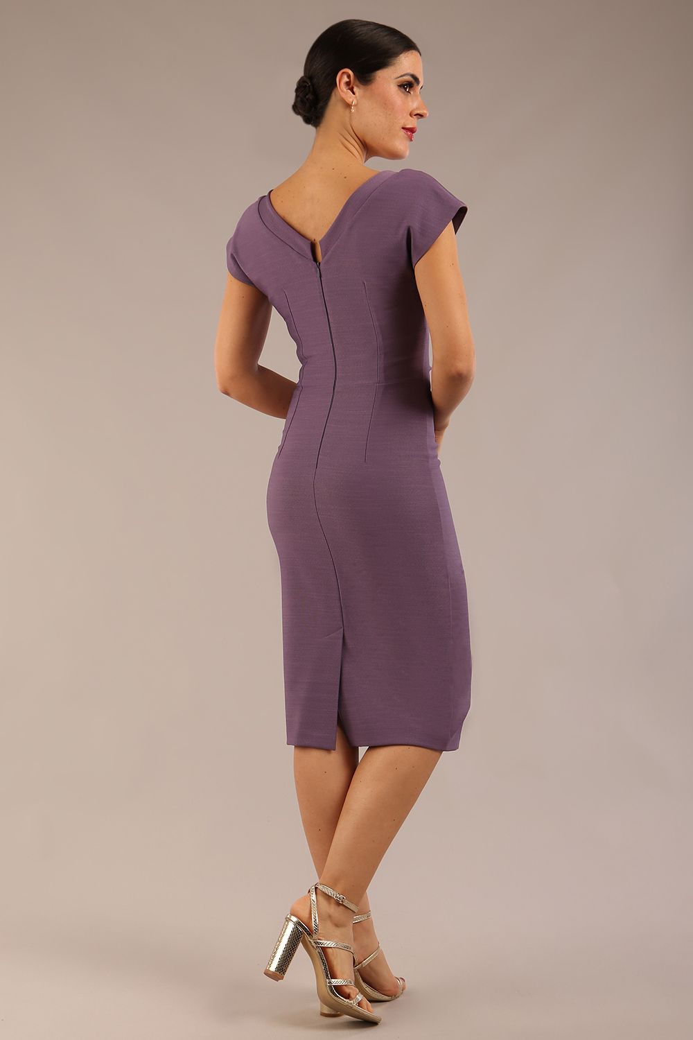 Seed Leela Rounded Neckline Cap Sleeved Dress 