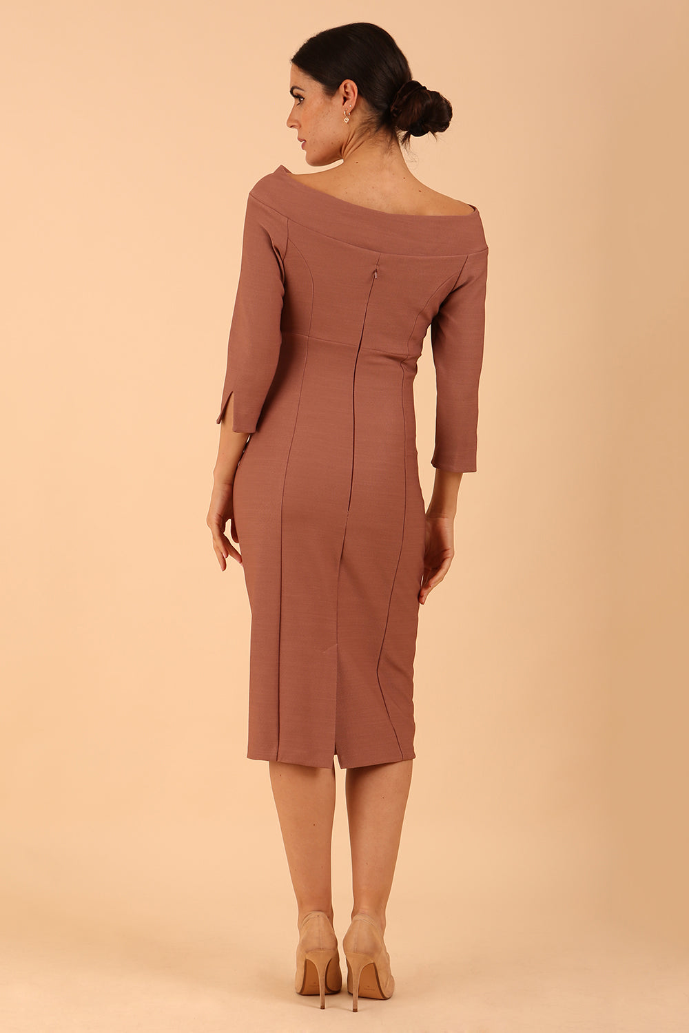 Seed Miranda Bardot Neckline Pencil Dress 