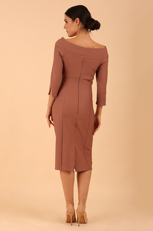 Seed Miranda Bardot Neckline Pencil Dress 