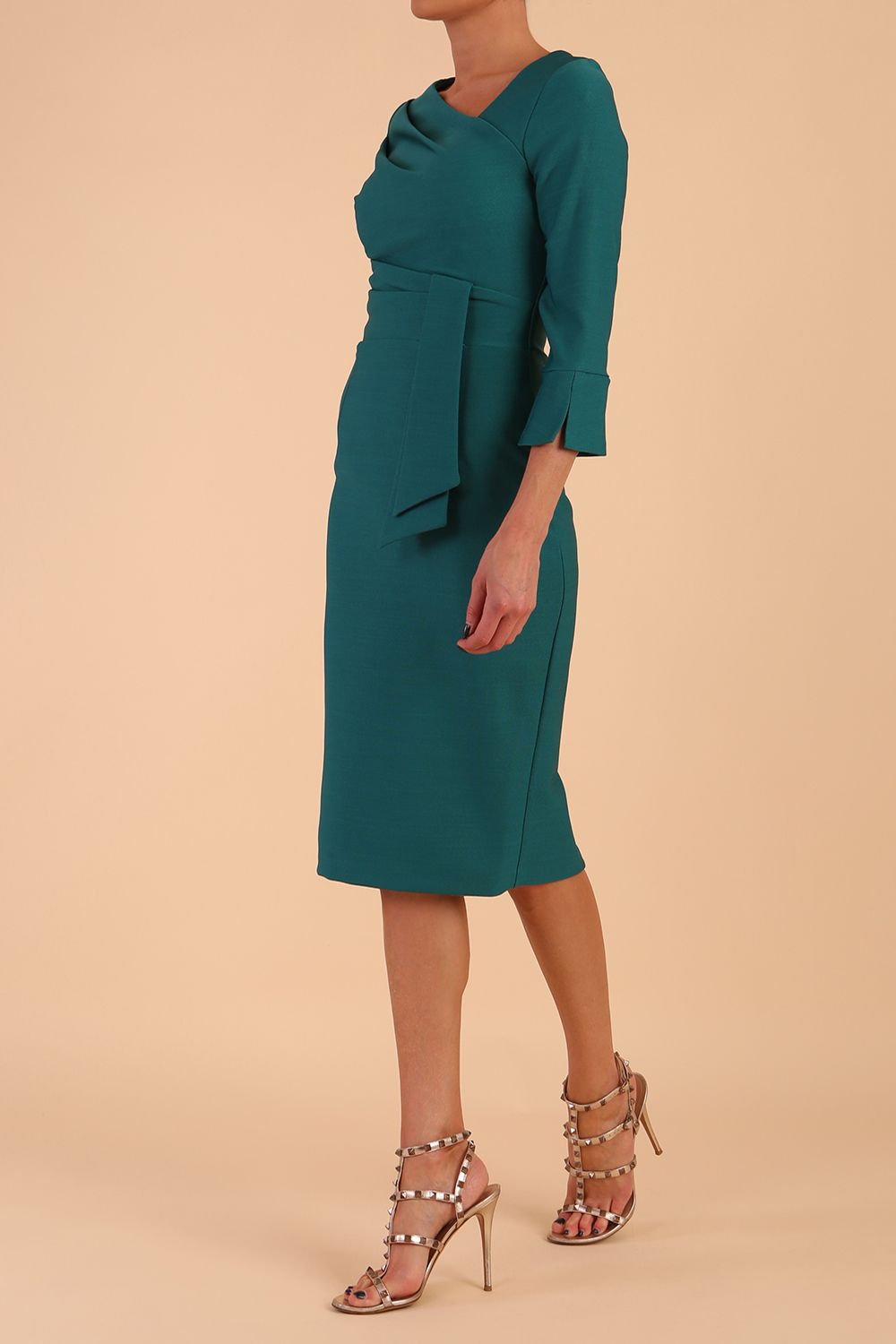 Seed Orla Asymmetric Pencil Dress 