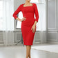 Seed Rowena Square Neckline Sleeved Pencil Dress 