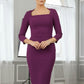 Seed Rowena Square Neckline Sleeved Pencil Dress 