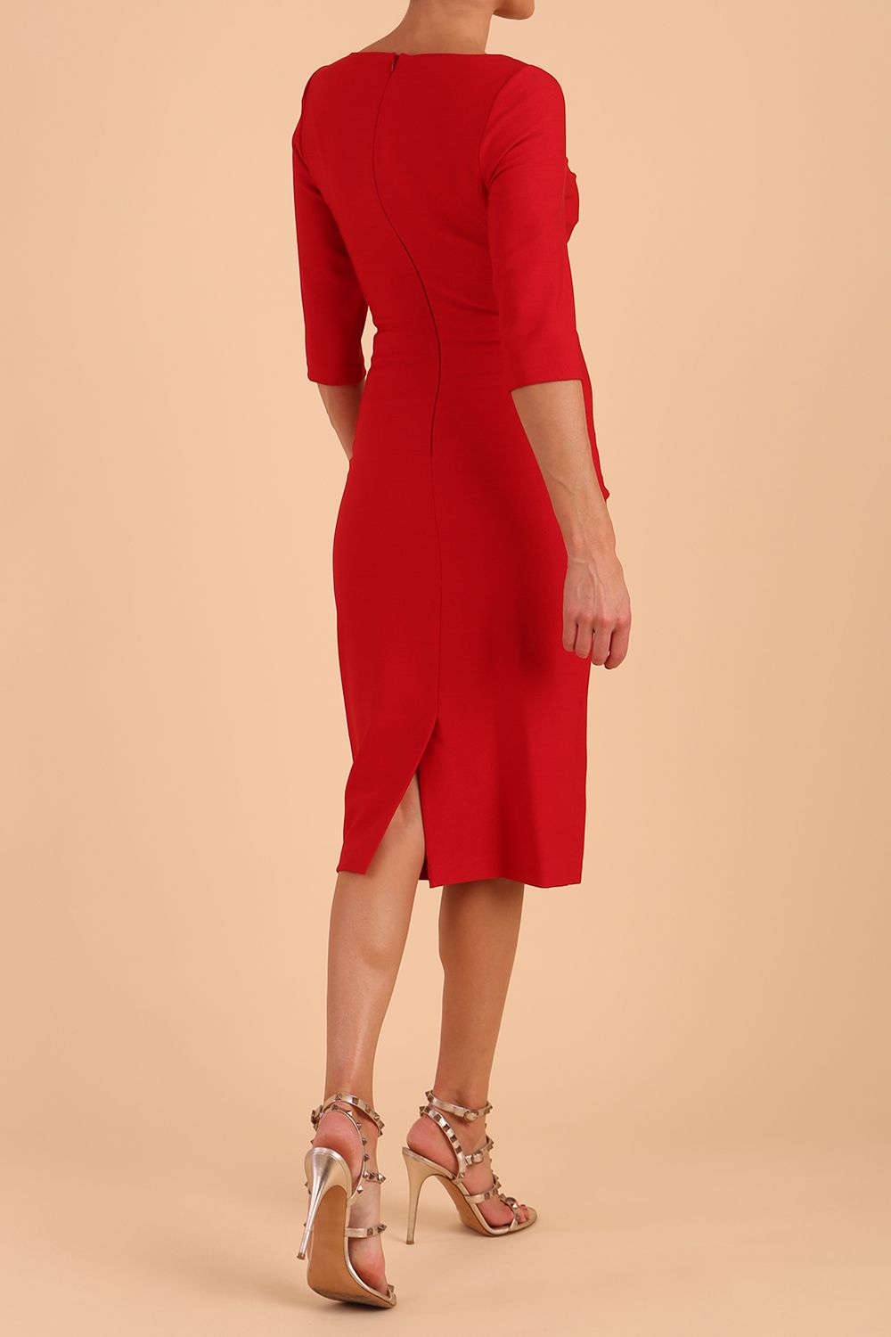 Seed Royale Rounded Neckline Pencil Dress 