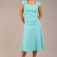Sonning Cap Sleeve Square Neckline A-Line Dress 