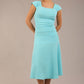 Sonning Cap Sleeve Square Neckline A-Line Dress 