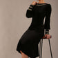 Spinetti Long-Sleeved Jewelled Velvet Midi Dress 