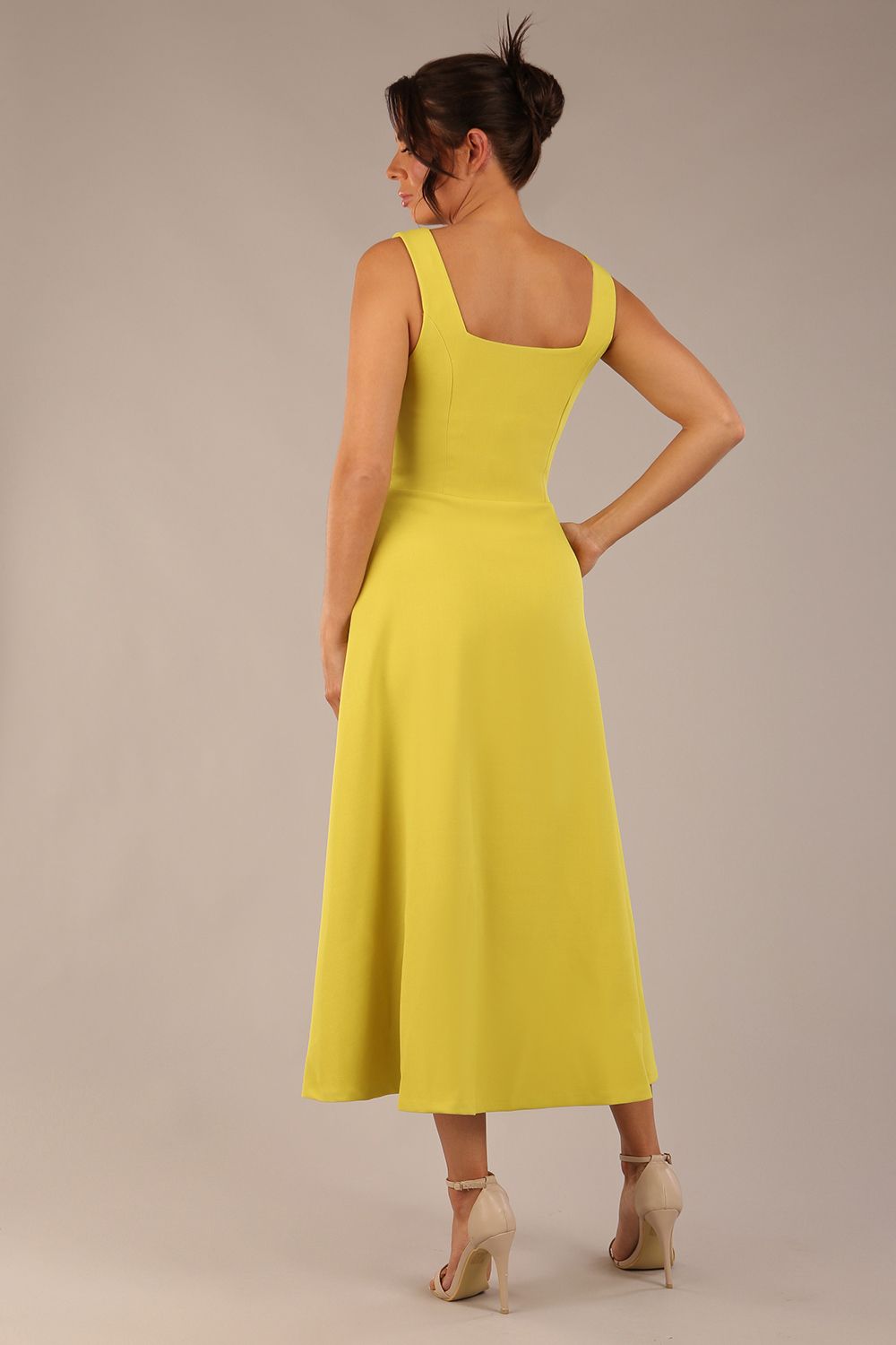 Tamsin Square Neckline A-line Dress with pockets 