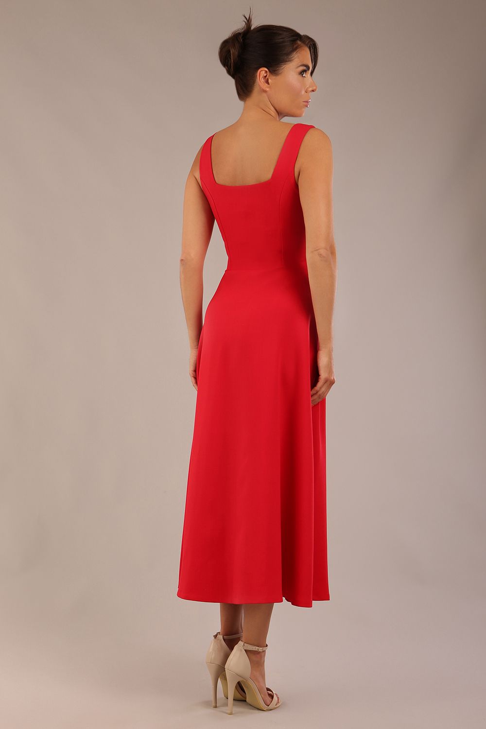 Tamsin Square Neckline A-line Dress with pockets 