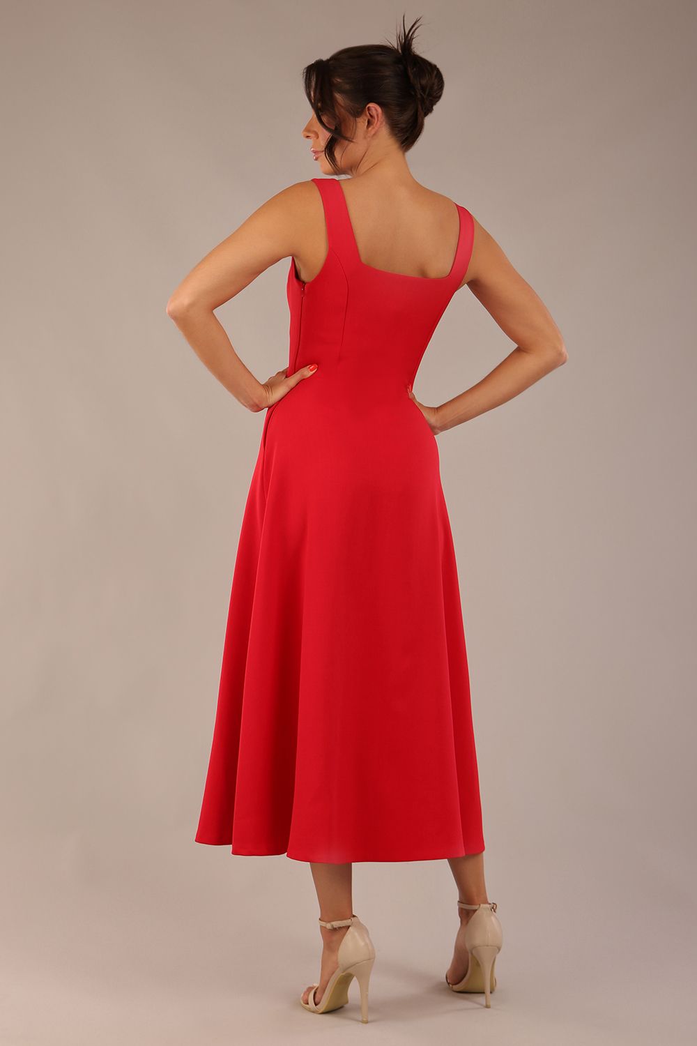 Tamsin Square Neckline A-line Dress with pockets 