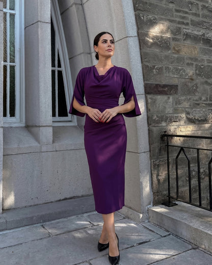 Diana Cowl Neck Pencil Dress