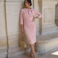 Juliette 3/4 Sleeve Knee Length Pencil Dress