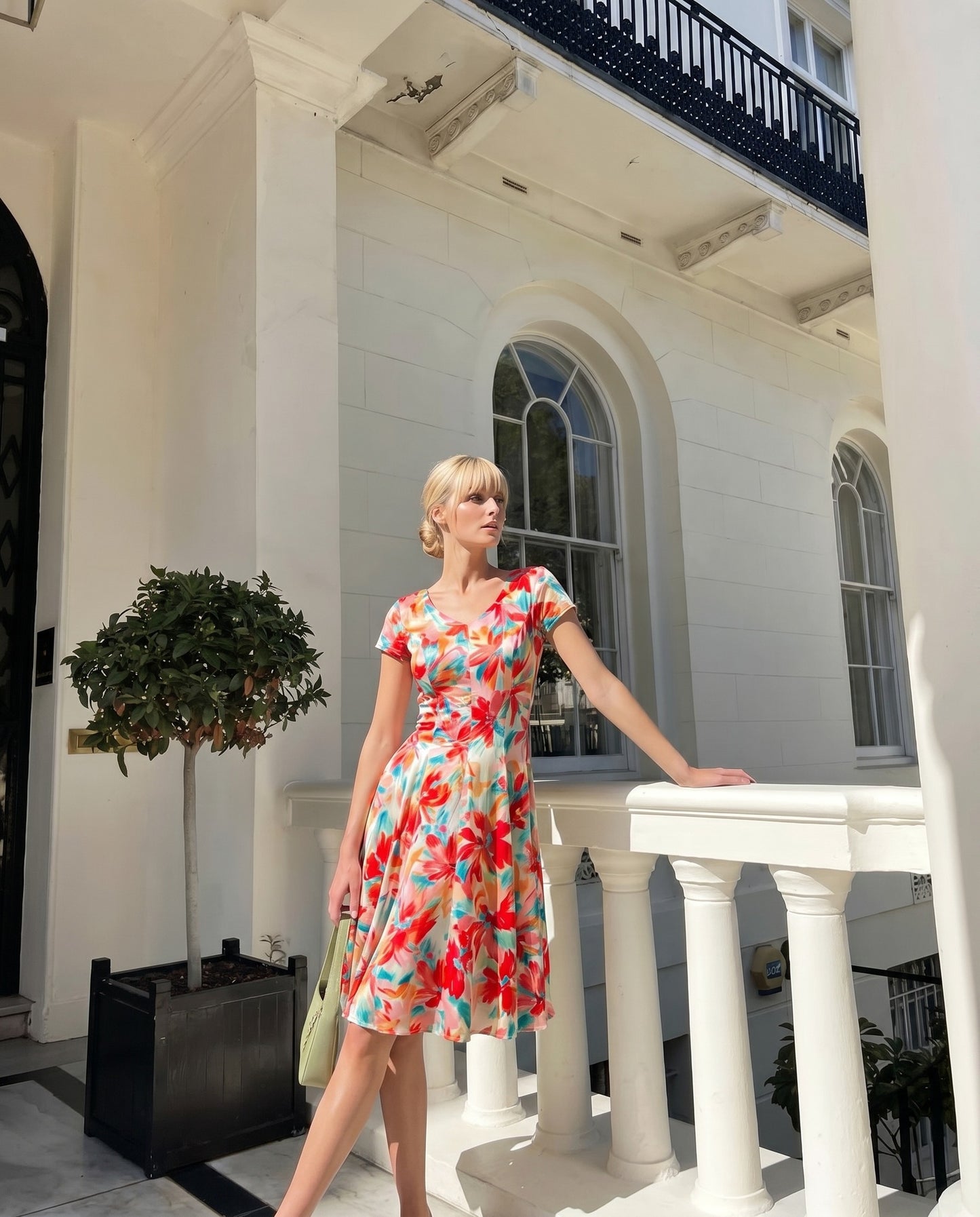 Valia Silk Touch Swing Dress