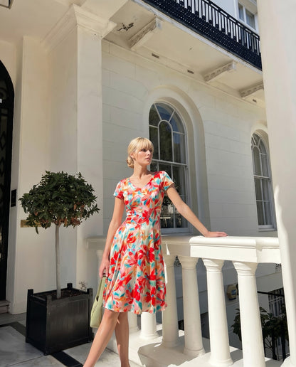 Valia Silk Touch Swing Dress