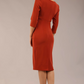 diva_catwalk_Tara_pencil_dress_v_neckline_terracotta brown