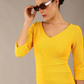 diva catwalk Tara pencil dress v neckline yellow