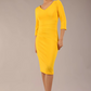 diva_catwalk_Tara_pencil_dress_v_neckline_yellow