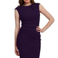 Model wearing the Diva Carla Pencil dress in ribbed super stretch fabric in crown jewel front image