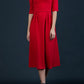 model is wearing diva catwalk mimi maxi sleeved dress with square neckline in red front