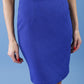 Diva Gina Short Pencil Skirt with Embodied design in Cobalt Front