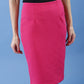 Diva Gina Pencil Skirt with Embodied design in Fuchsia Pink Colour