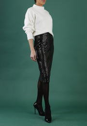 Starlet Stretch Knee Length Sequin Skirt