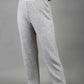 Model is wearing diva catwalk brody cashmere trousers long leg in flint grey colour front