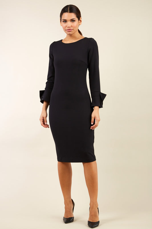 Alma Long Sleeve Pencil Dress 