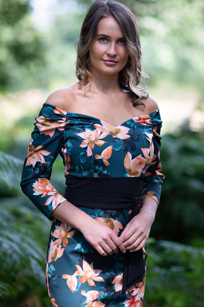 Alpa Wide Band Printed Dress 