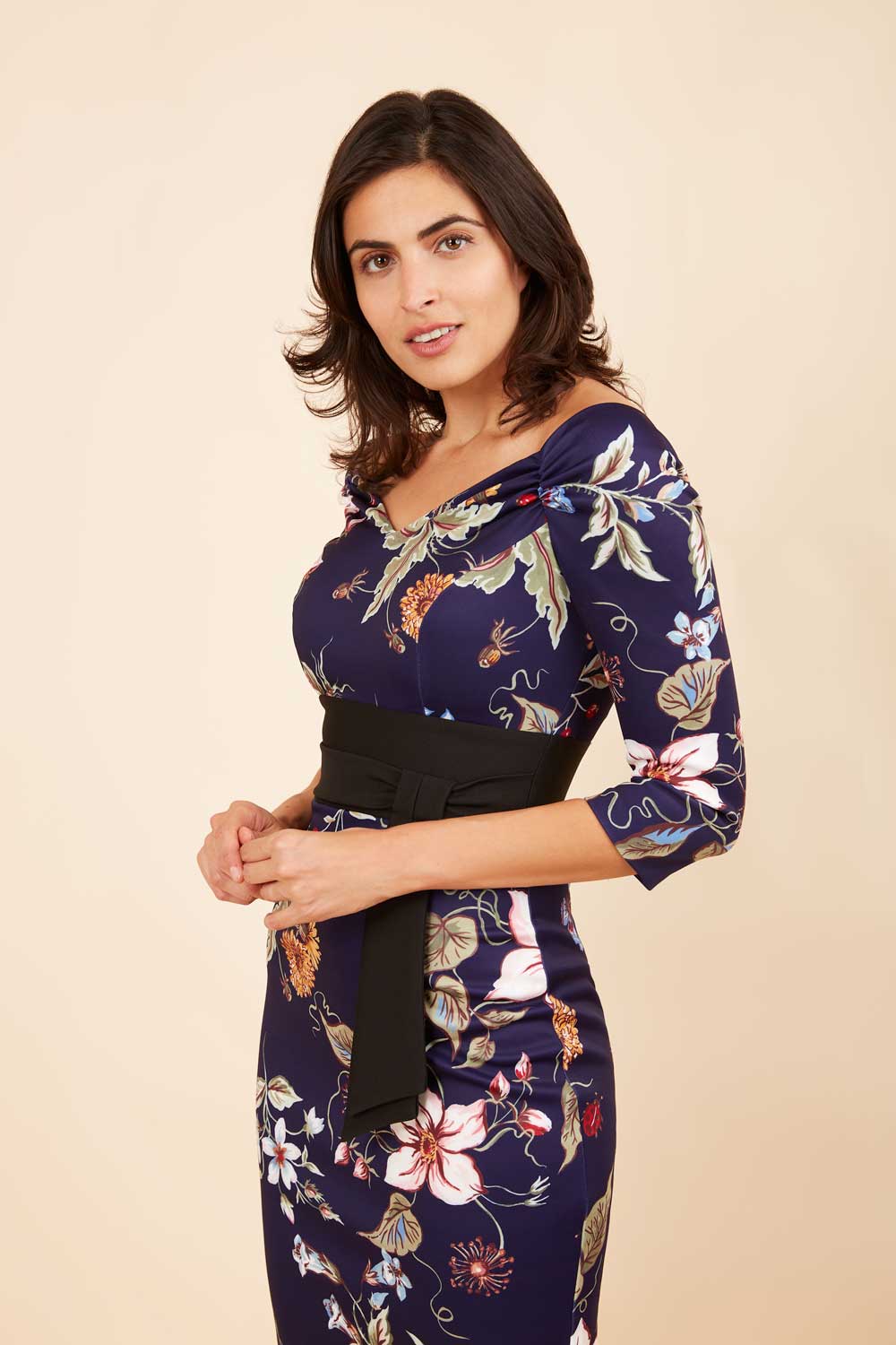 Alpa Wide Band Printed Dress 