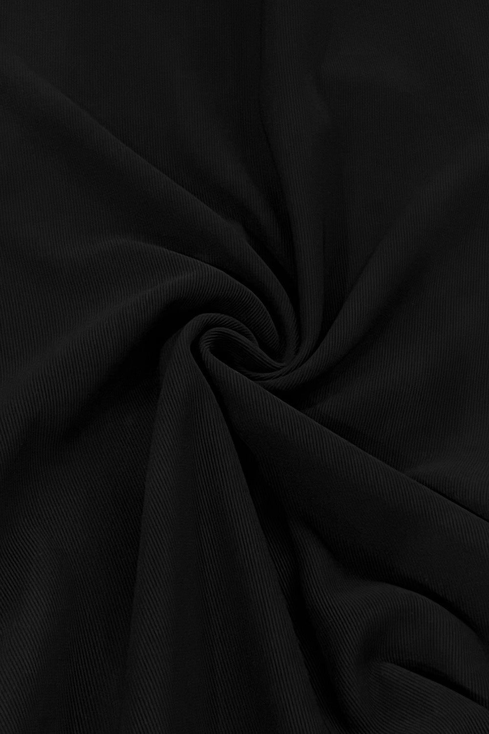 Ribbed super stretch fabric in Black colour
