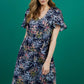 Carella Midi Navy Print Dress 