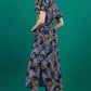 Carella Midi Navy Print Dress 