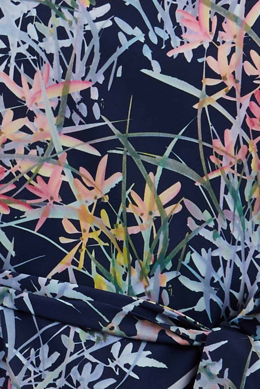 Carella Midi Navy Print Dress 