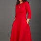 Casares Three Quarter Sleeve A-line Dress 