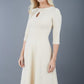 Casares Three Quarter Sleeve A-line Dress 