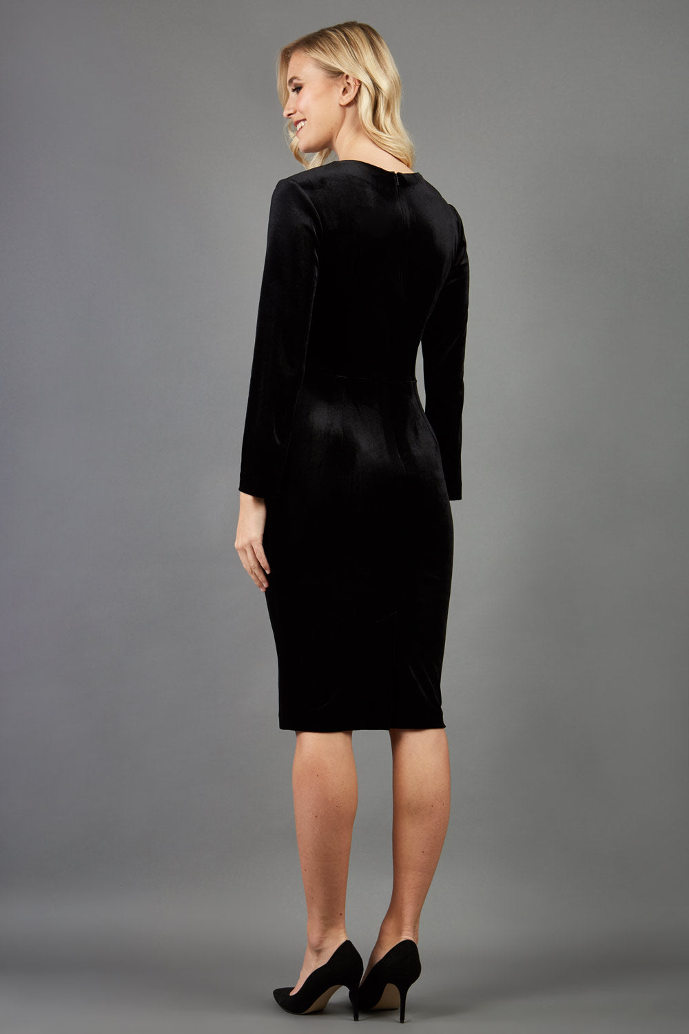 Celine Pencil Dress Vintage Style with Velvet Bows Celine Pencil Dress Vintage Style with Velvet Bows