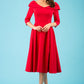 Chesterton 3/4 Sleeve A-Line Dress 