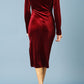 Clipper High Neck Keyhole Velvet Dress 