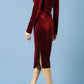 Clipper High Neck Keyhole Velvet Dress 
