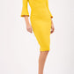 Durham Flute Sleeve Pencil Skirt Dress 