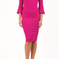 Durham Flute Sleeve Pencil Skirt Dress 