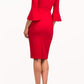 Durham Flute Sleeve Pencil Skirt Dress 