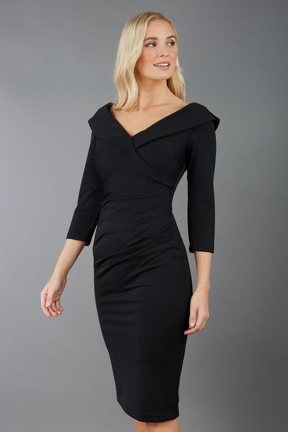 Eliza 3/4 Sleeve Pencil Dress Elegant Vintage Style Eliza 3/4 Sleeve Pencil Dress Elegant Vintage Style